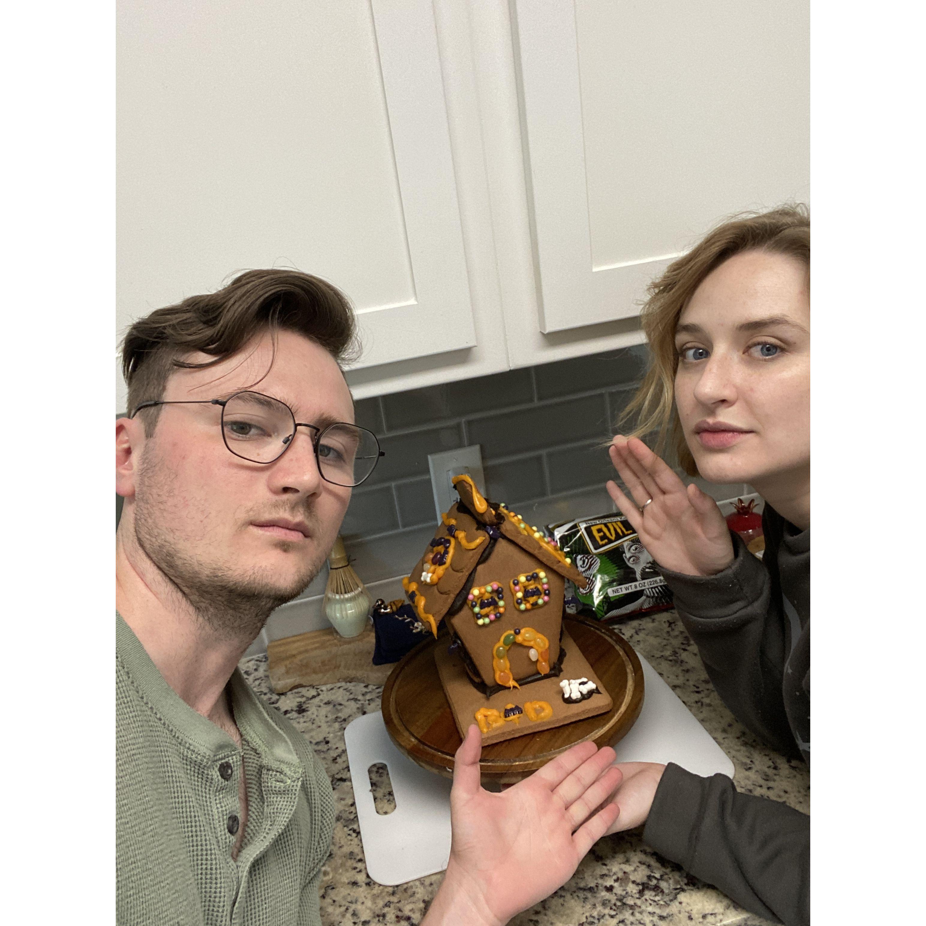 Haunted Gingerbread House. Very Proud. 10/8/23