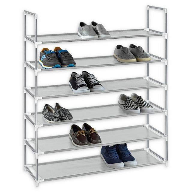 Studio 3B™ 6-Tier Fabric Shoe Rack in Grey