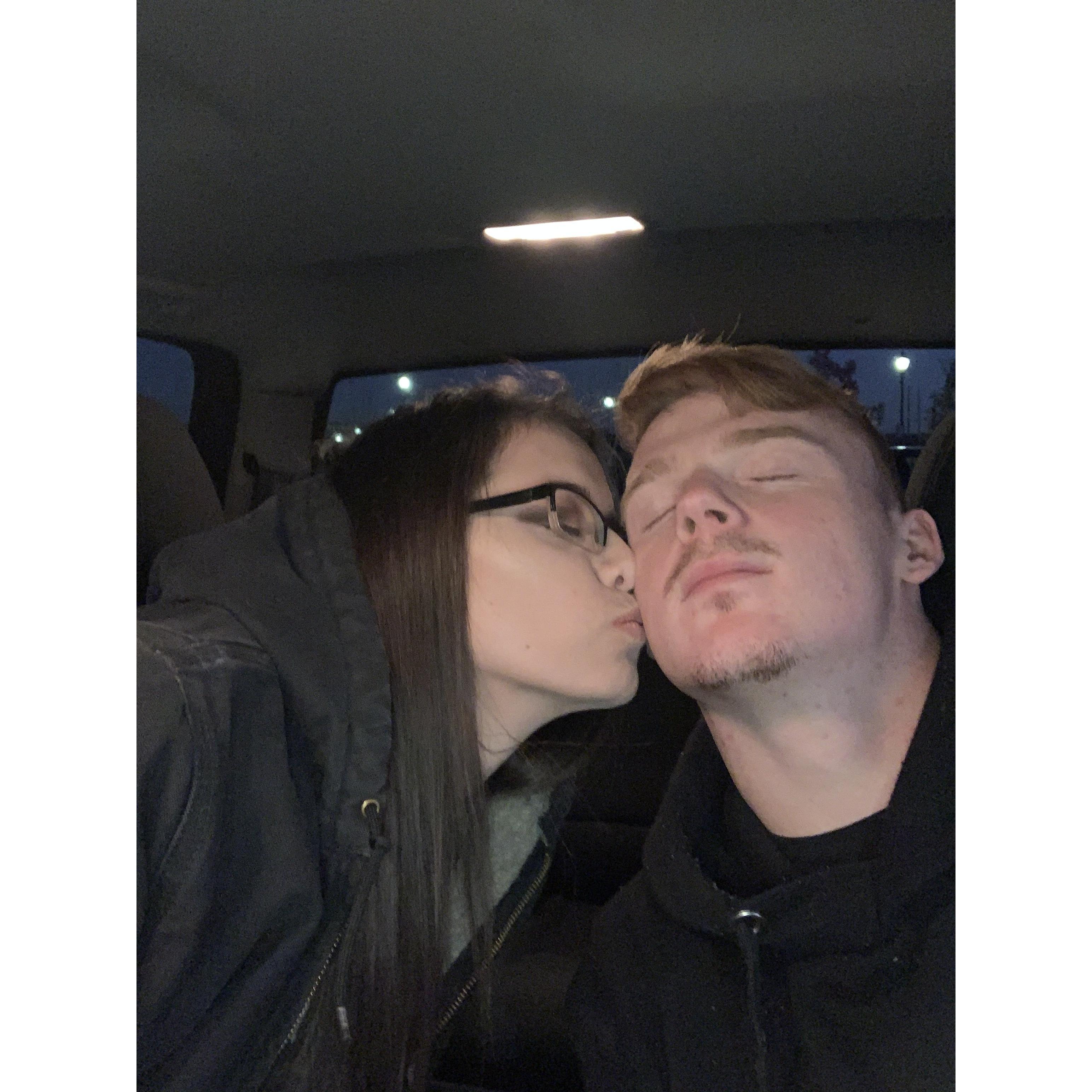 Our first concert we went to together was the Randy Rodgers Band concert. One of "our" songs, we sing to today, is "Kiss Me In The Dark"