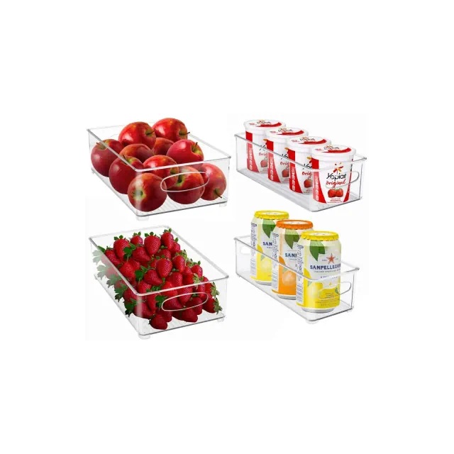 Sorbus Clear Storage Bins For Kitchen Pantry, Fridge & More