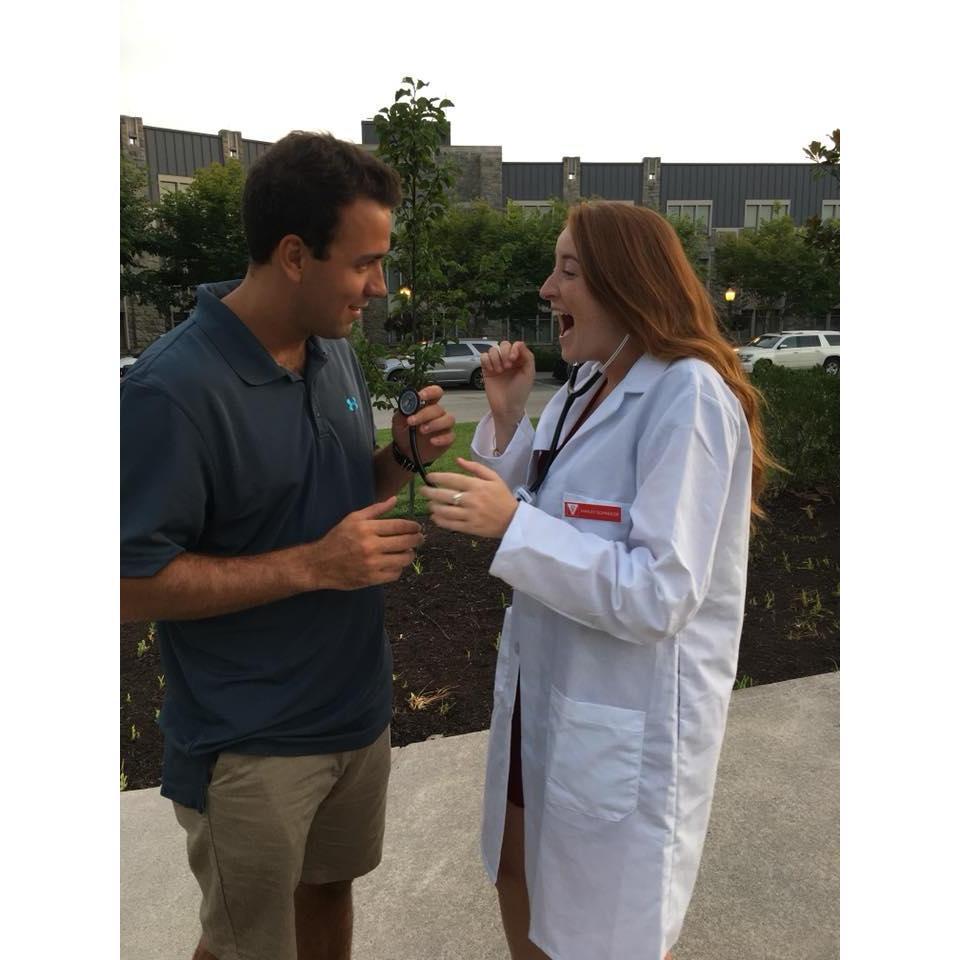Hayleys white coat ceremony at the start of vet school, 2018