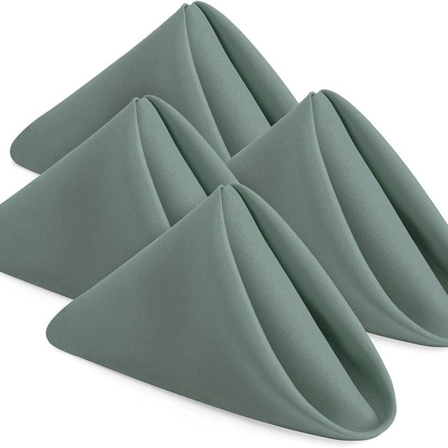Utopia Home [24 Pack, Light Grey] Cloth Napkins 17x17 Inches, 100% Polyester Hemmed Edges, Washable and Reusable Ideal for Parties, Weddings and Dinners