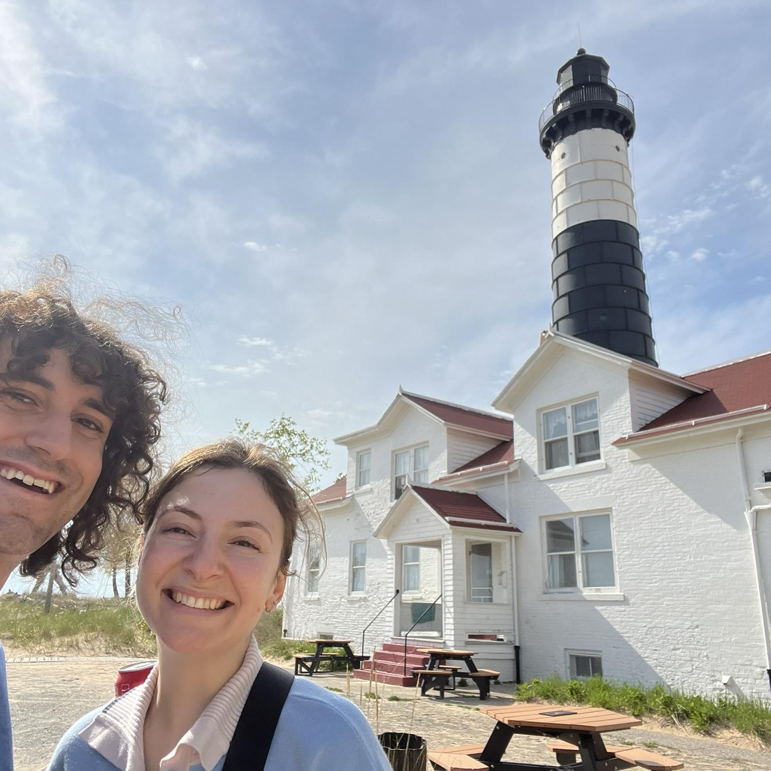 From our 10th dating anniversary lighthouse tour around Michigan in 2024.