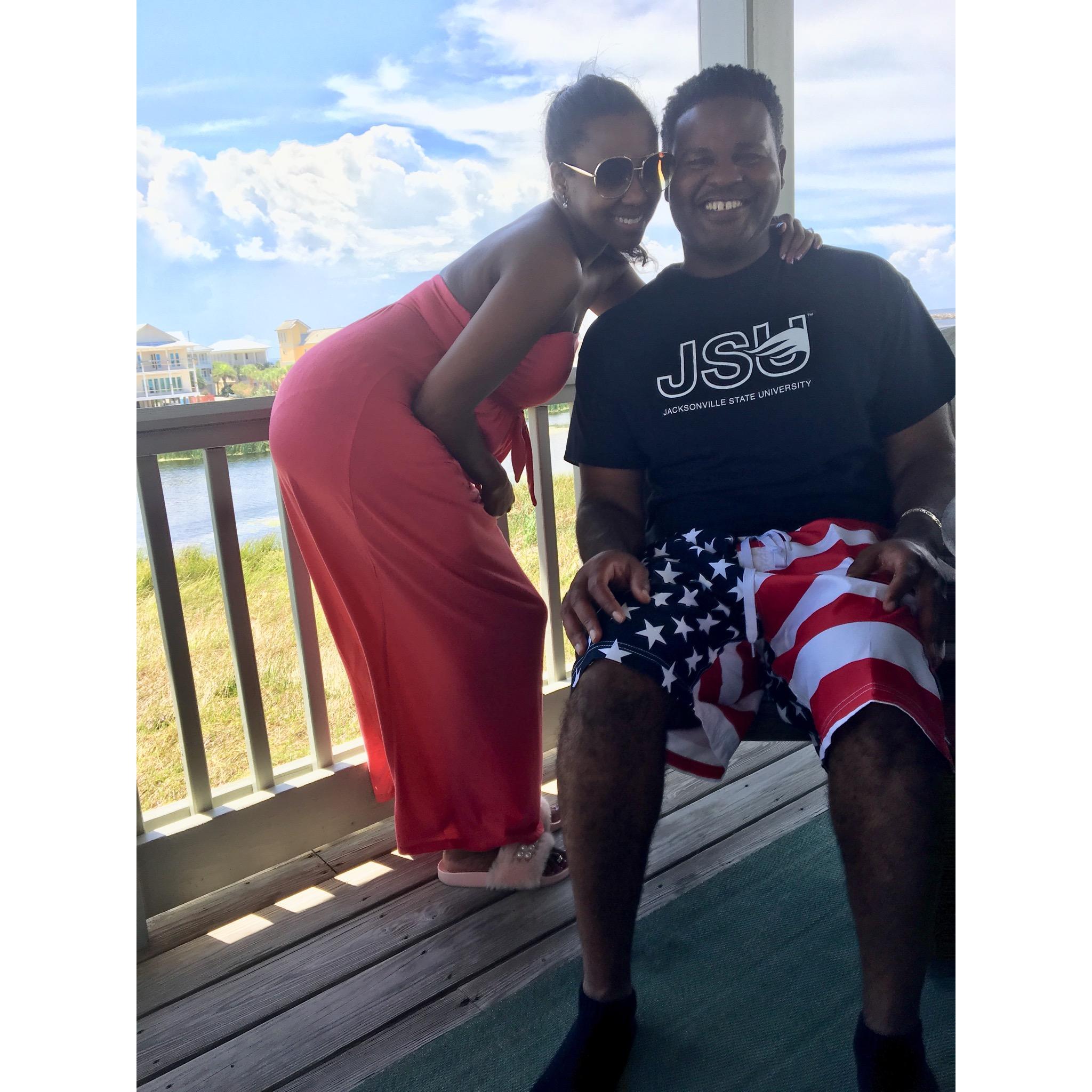 At the beach house for family trip to Destin Florida 2018
