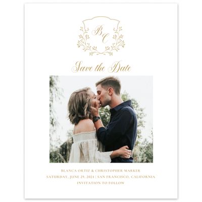 Yellow Simple Wedding Digital Save the Date - Estera Photo