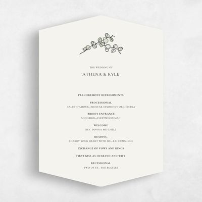 Beige Diamond Wedding Program - Livonia