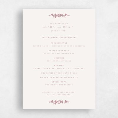 Multi-Colored Wedding Program - Matienzo