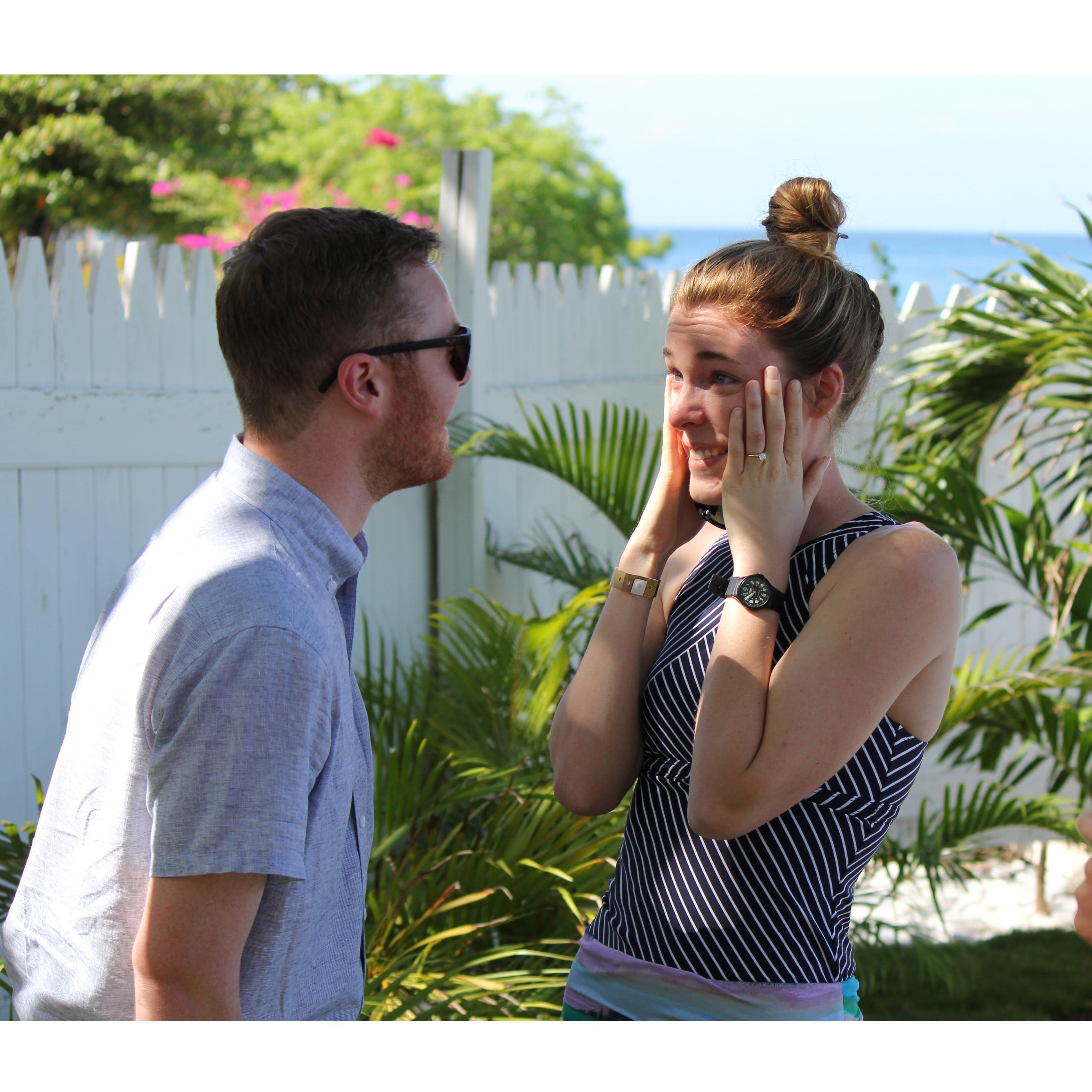 Shortly after we got engaged - So surprised!