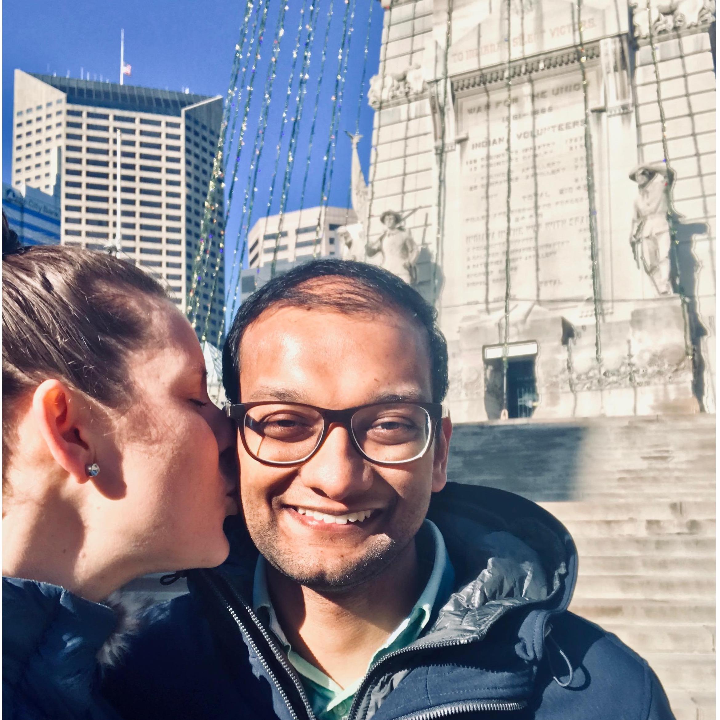 A Christmas Day stroll around downtown Indianapolis in 2018.