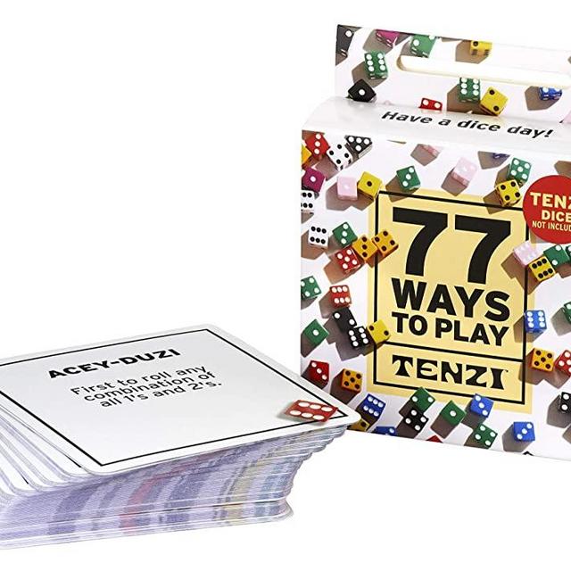 TENZI 77 Ways to Play The Add-on Card Set for The Dice Party Game - Ages 7 to 97