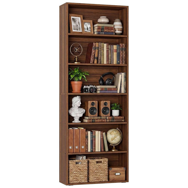 IRONCK Bookshelves and Bookcases Floor Standing 6 Tiers Display Storage Shelves 70 in Tall Bookcase Home Decor Furniture for Home Office, Living Room, Bed Room
