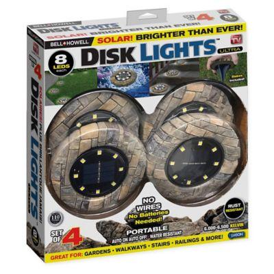 Bell + Howell Semi-Flush Mount LED Landscape Lighting in Slate 4 piece set