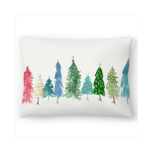 Christmas Trees by Pi Holiday Collection - 14" x 10" Throw Pillow - Americanflat