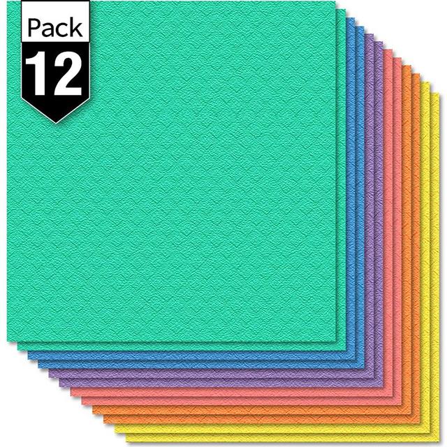cce Swedish Dishcloth Cellulose Sponge Cloth, 12 Pack of Eco-Friendly Reusable No Odor Cleaning Cloths for Kitchen, Absorbent Dish Cloths Kitchen Towels Sets for Washing Dishes (Dishcloths -Assorted)