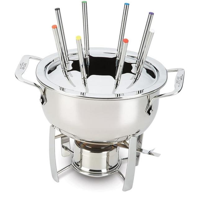 All-Clad Specialty Stainless Steel Fondue Set 12 Piece Pots and Pans, Cookware Silver
