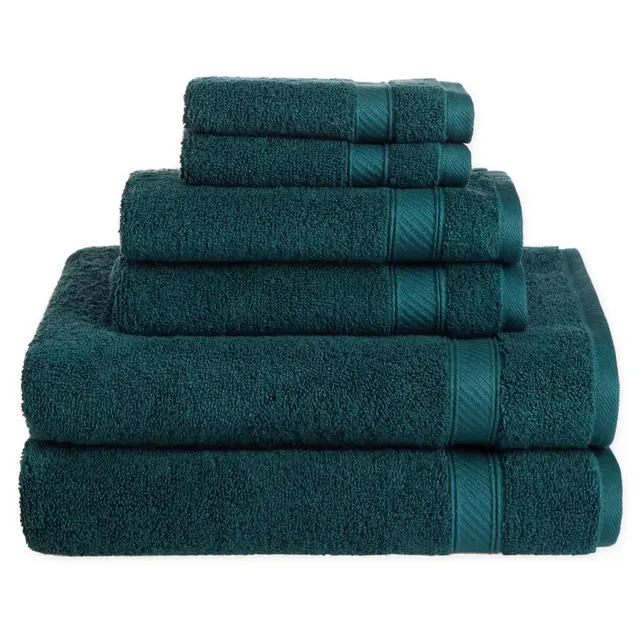 Nestwell™ Hygro Cotton Solid 6-Piece Towel Set in Forest Green