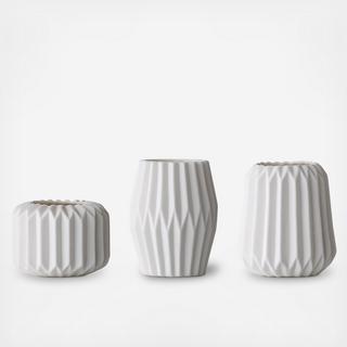 Fluted Votive/Tealight Holder 3-Piece Set