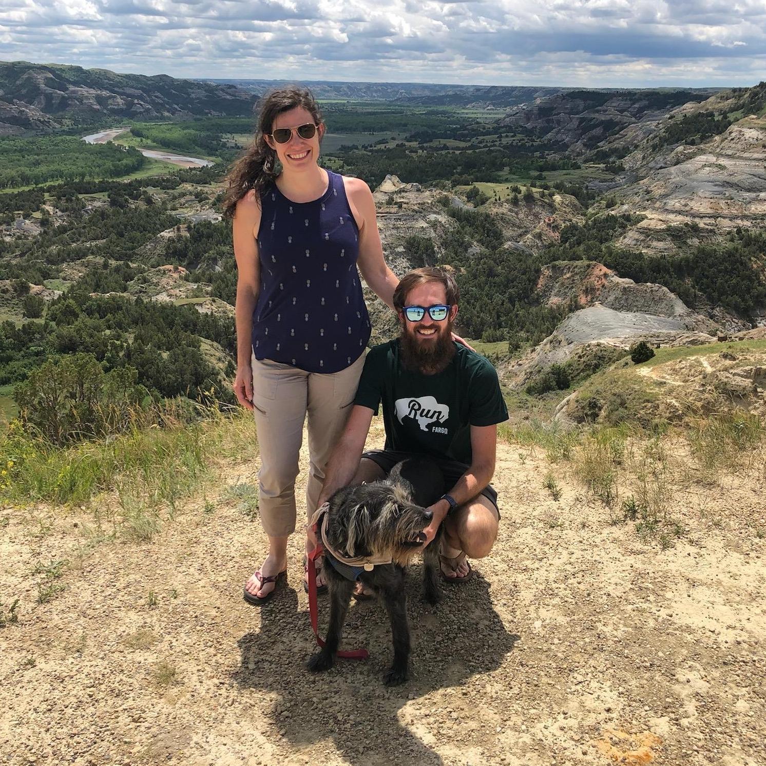 Family photo at Theodore Roosevelt National Park - June 2020