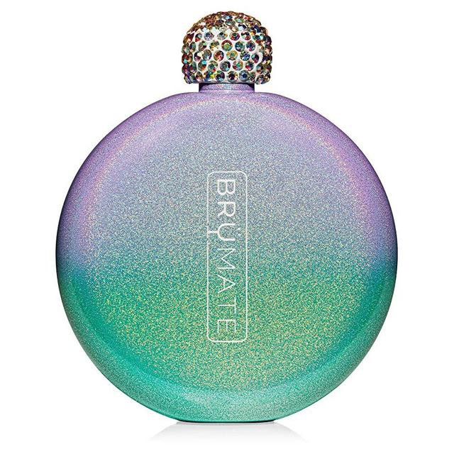 BruMate Glitter Women's Flask - 5oz Stainless Steel Flask for Liquor & Spirits - Pocket & Purse - Cute, Girly - Ideal Gift for Women (Glitter Mermaid)