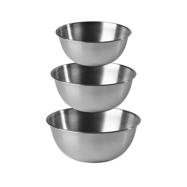 Gronivex Stainless Steel Mixing Bowls, Three nested Large Mixing Bowls Stainless Steel with scale Perfect for Your Kitchen Needs Like Cooking,Baking, and Making Salads