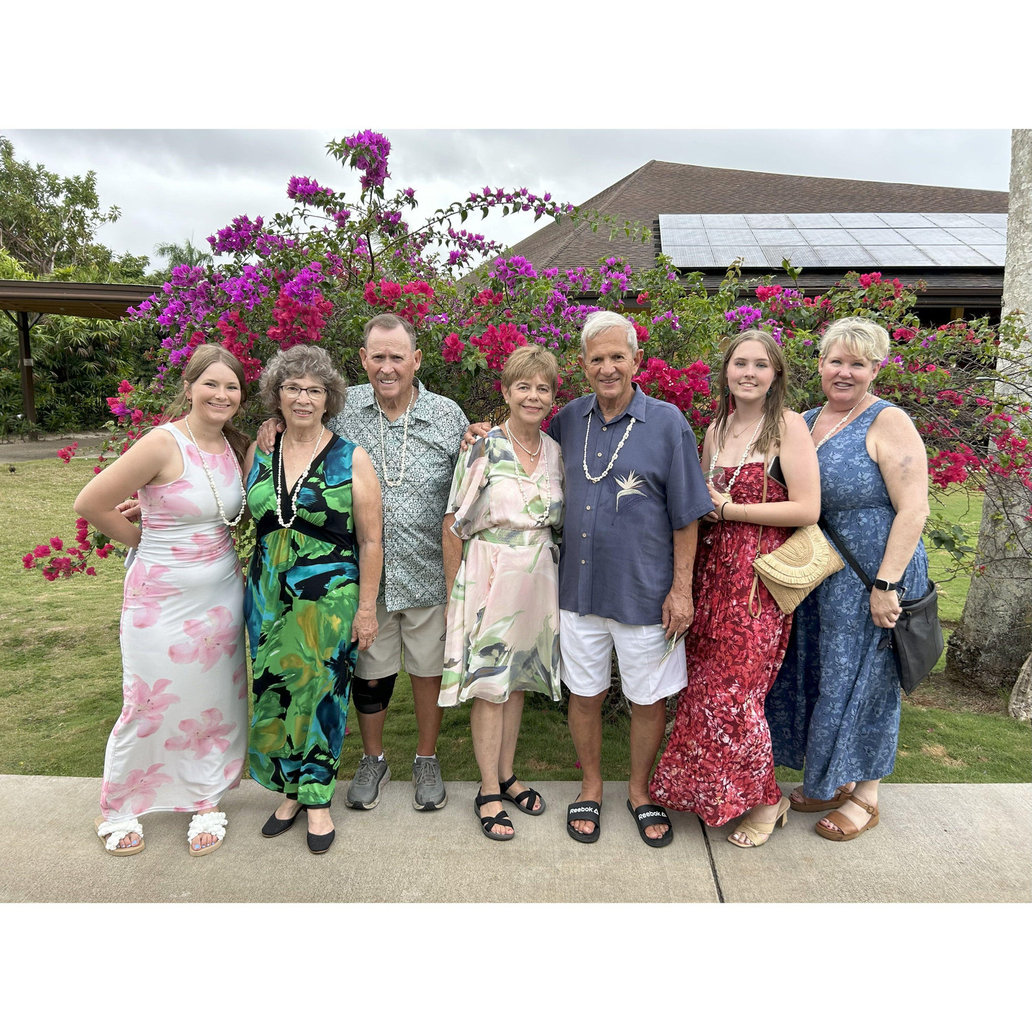 Cassidy, Mary, Norm, Barbara, Paul, Samantha, and Jenni. My first Luau--Kauai trip
