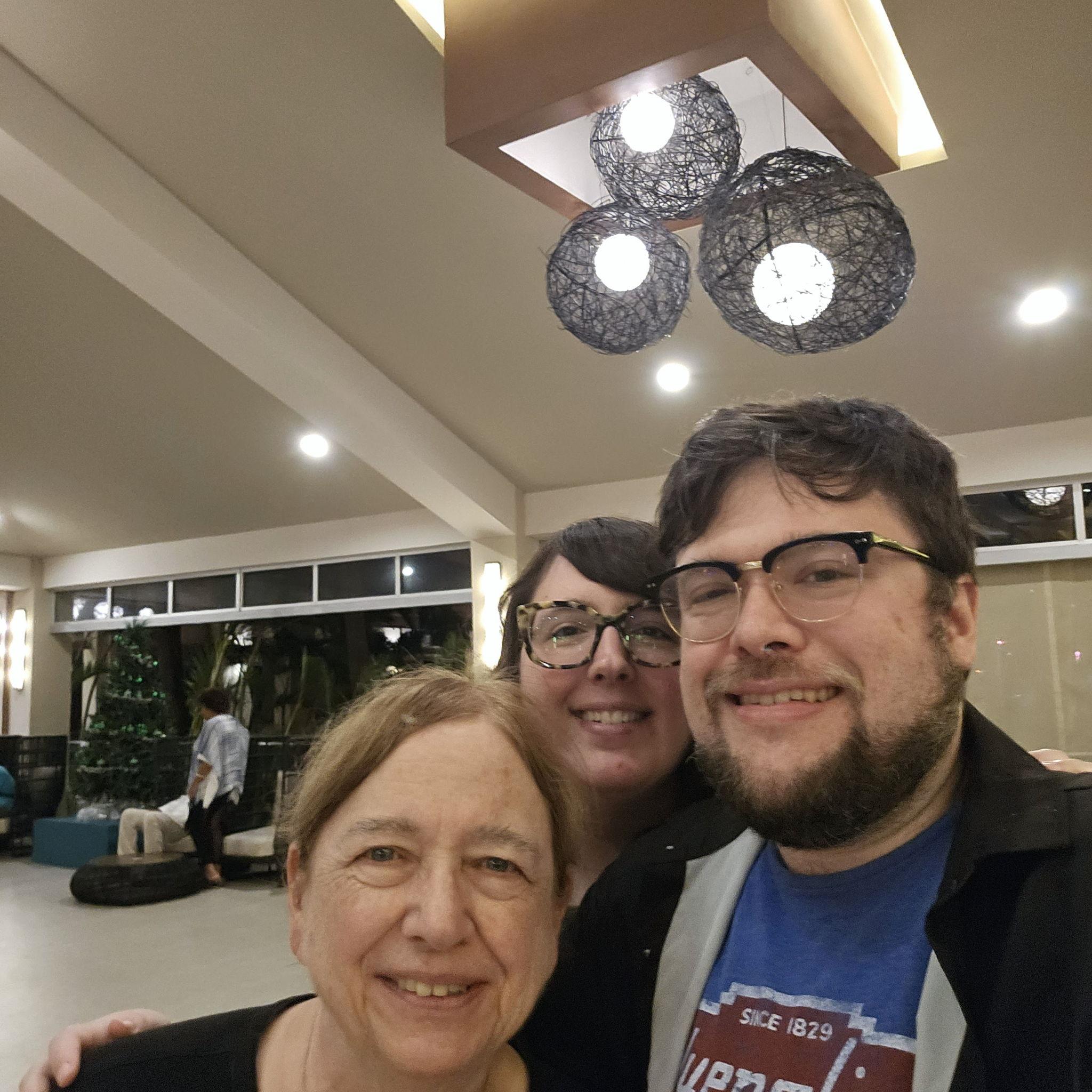 Gwen, Phil and Geri enjoying the moment.