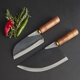 Thai 2-Piece Moon Knife Set with Box