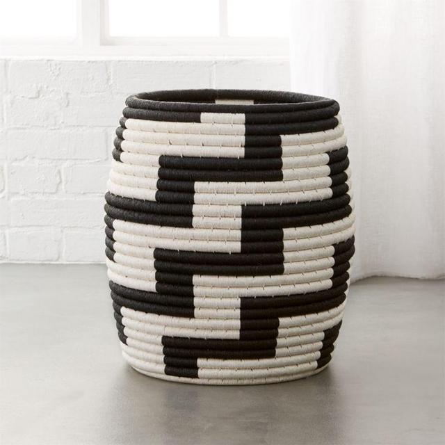 Tatum Black and White Basket