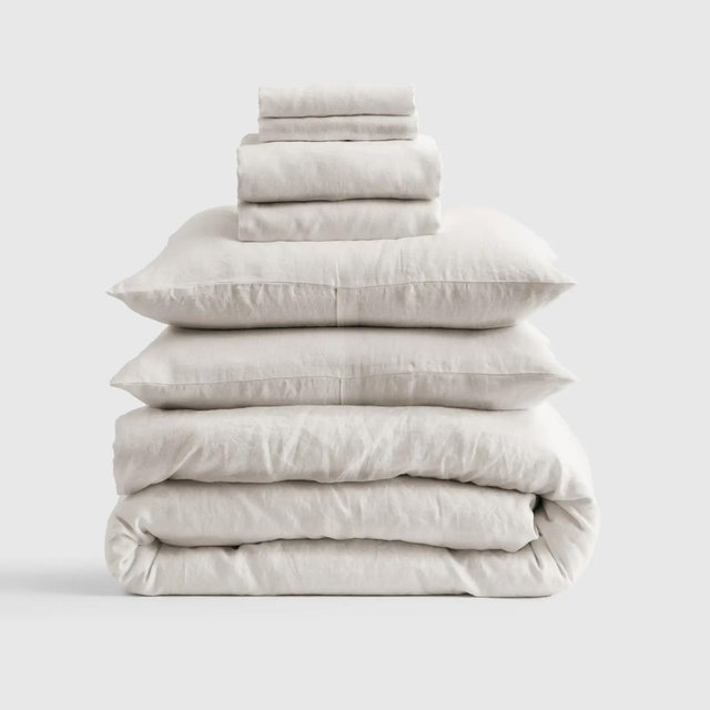 European Linen Deluxe Bedding Bundle - King, Sand