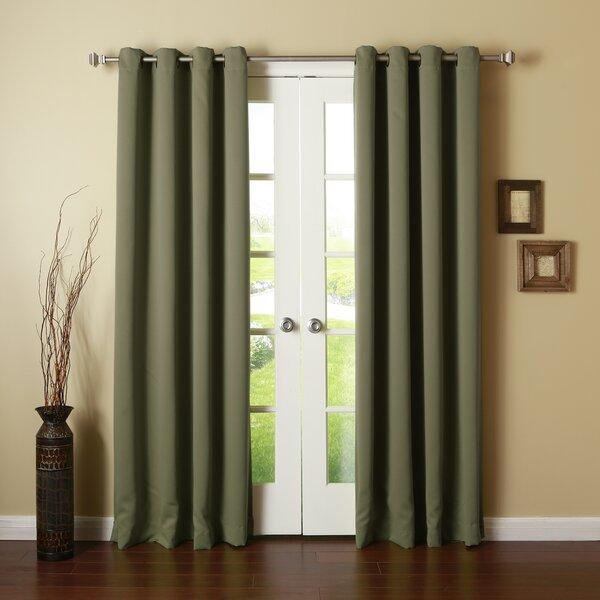 Solid Blackout Thermal Grommet Curtain Panels (Set of 2)
