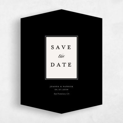 Black Diamond Wedding Save the Date - Knowlton Portrait