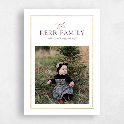 White Holiday Card - Linnett Foil