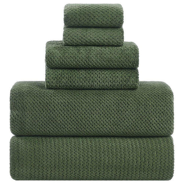 BXRBXR Bath Sheets 40x80 Inches Extra Large Bath Towels Set of 6 Super Soft Absorbent Quick Dry Luxury Microfiber Shower Towels for Bathroom -Olive Green,6 Pack