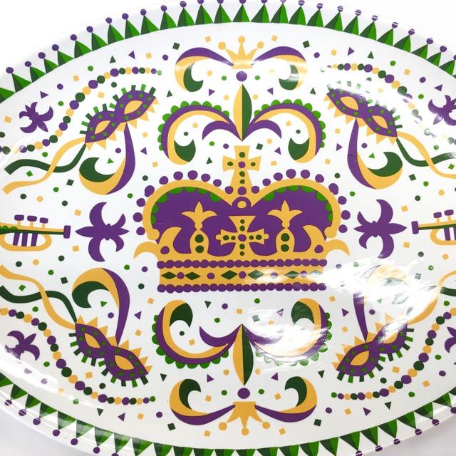 The Parish Line Large Oval Mardi Gras Platter