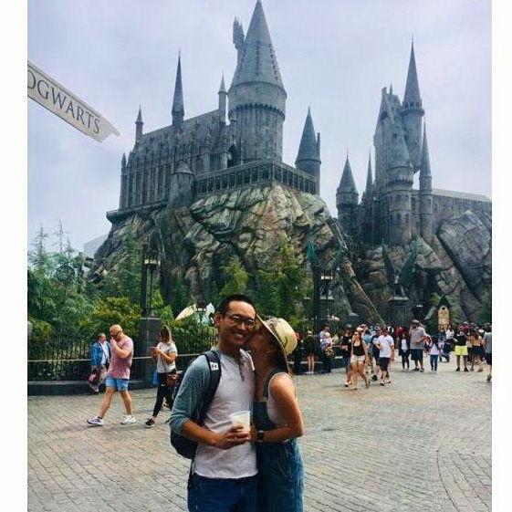 Universal Studios Hollywood. Colin got sick off butter beer. (Spring 2019)