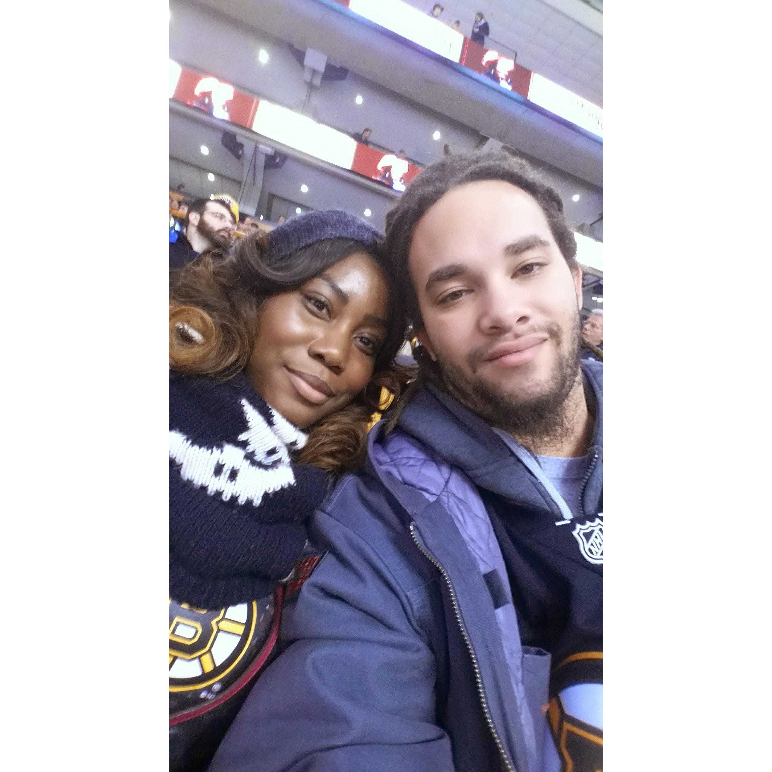 Our first Bruins game