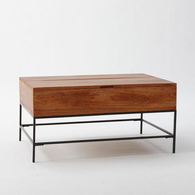 Industrial Storage Coffee Table, Small (36"), Cafe
