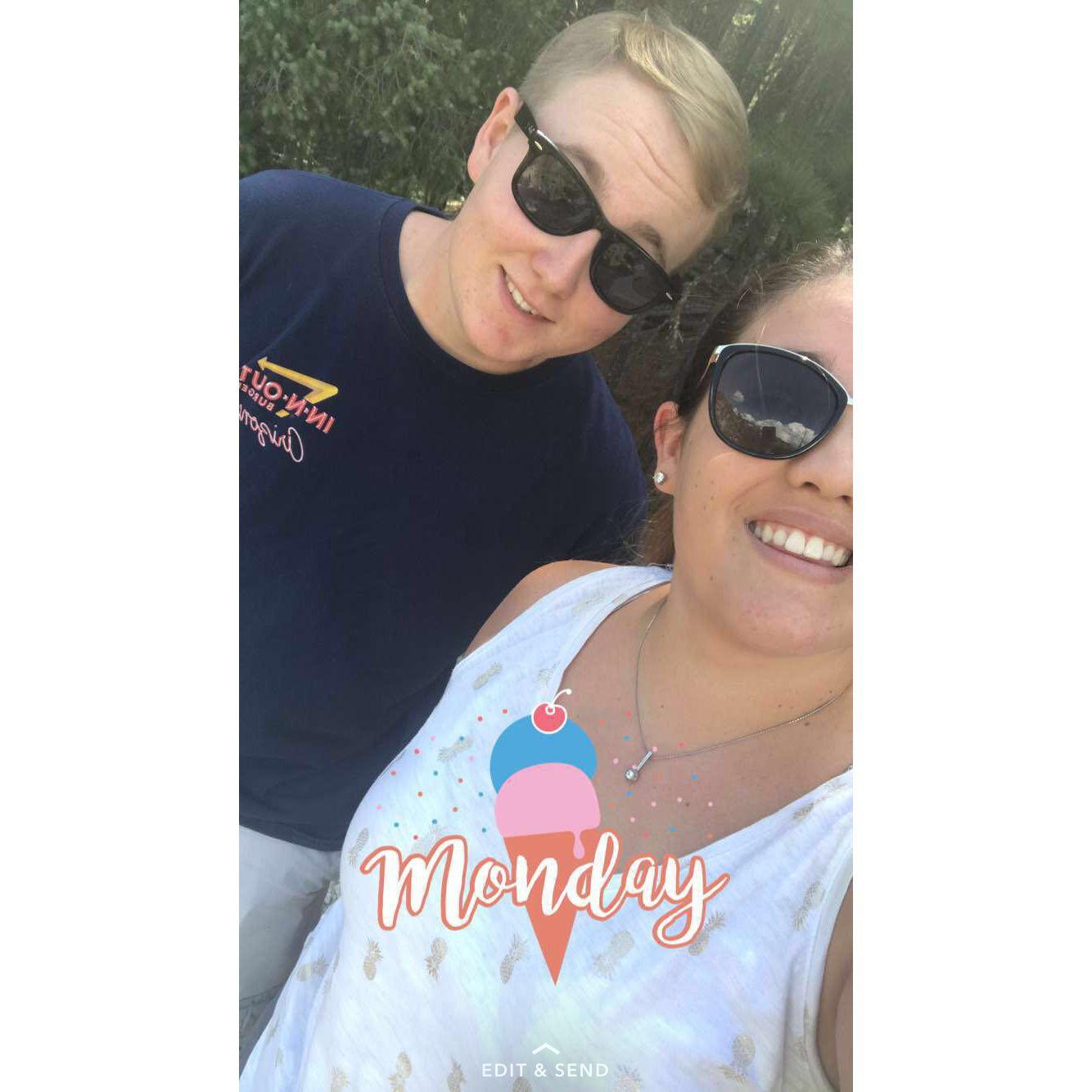 On our third date in June 2017 - the first photo we ever took together!