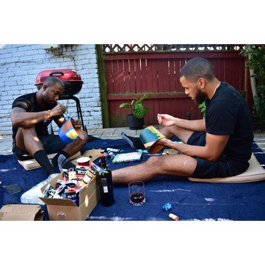 Marcus got AJ to enjoy painting and planting just as much as he enjoys it.