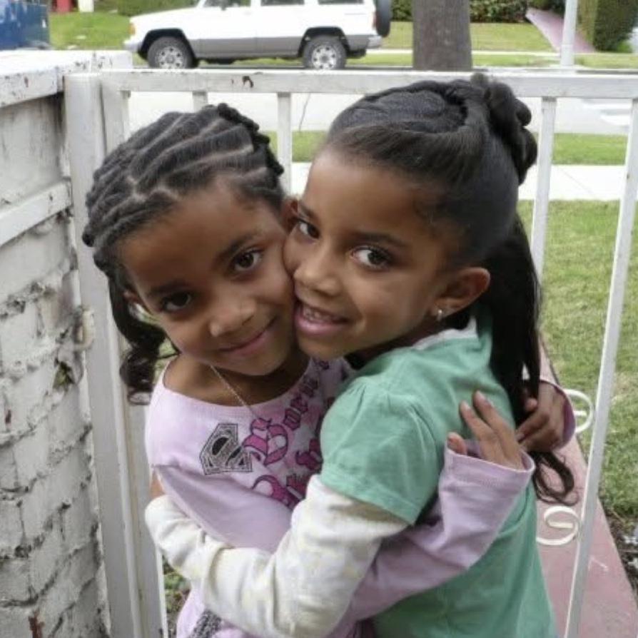 Ayanna and her twin, Amber, in 2nd grade. Double the trouble!