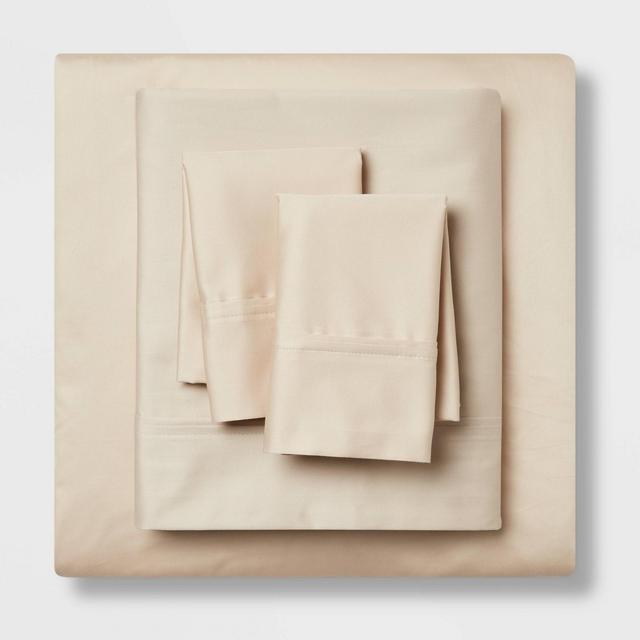 Full 400 Thread Count Solid Performance Sheet Set True Khaki - Threshold™