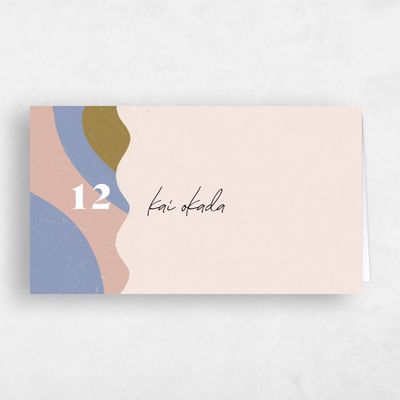 Dusty Blue Wedding Place Card - Allegria