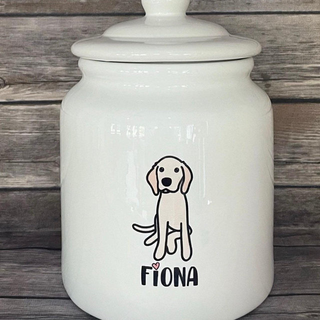 Customizable Dog Treat Jar, Customizable, Dog Treat Jar, Dog Treats, Treat Jar, Personalized, Custom Breeds, Glass Treat Jar