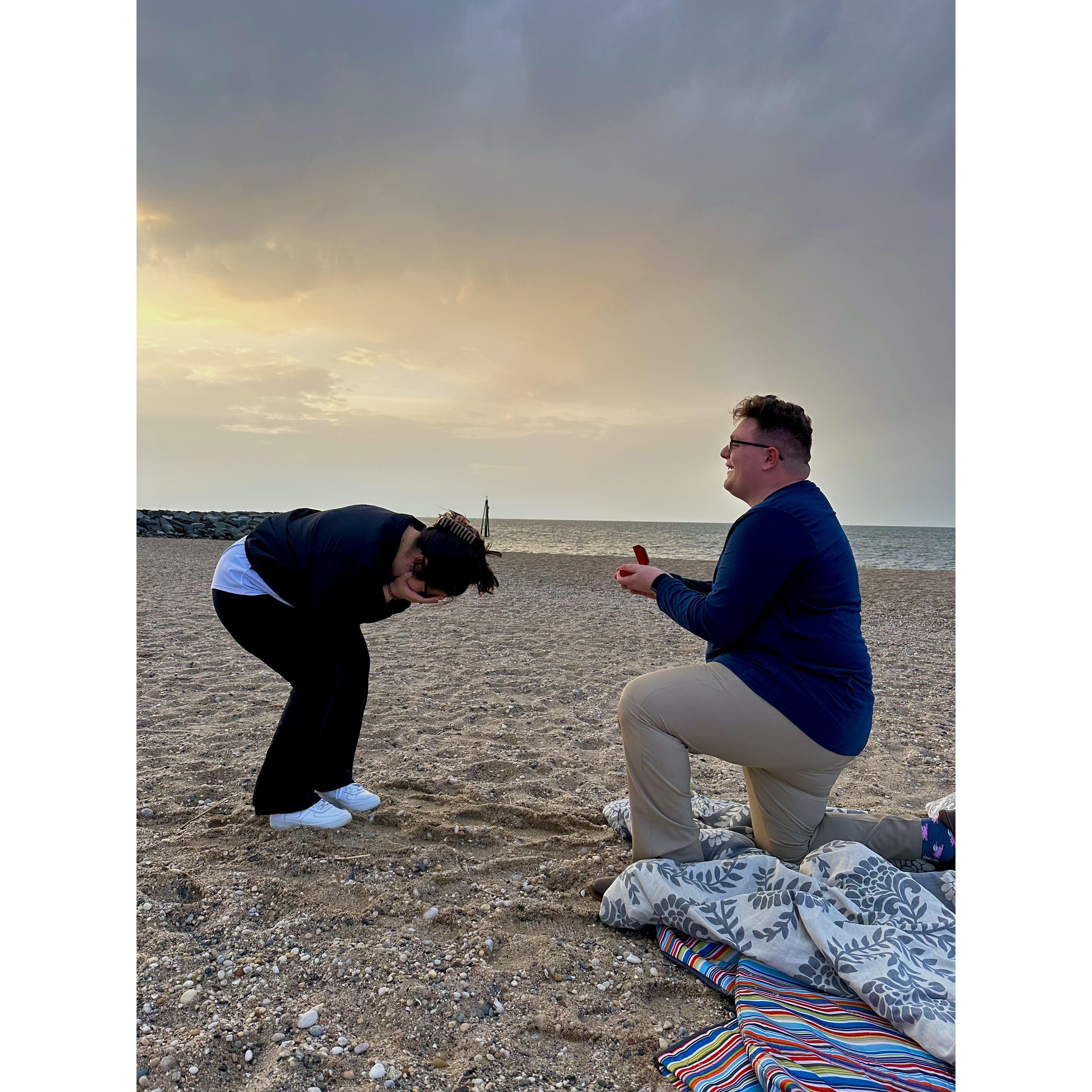 The easiest YES of my life 💍
March 29th, 2025 — on a beach at sunset, with the love of my life down on one knee. I was completely shocked, overwhelmed with joy, and now… We're engaged!! 💫