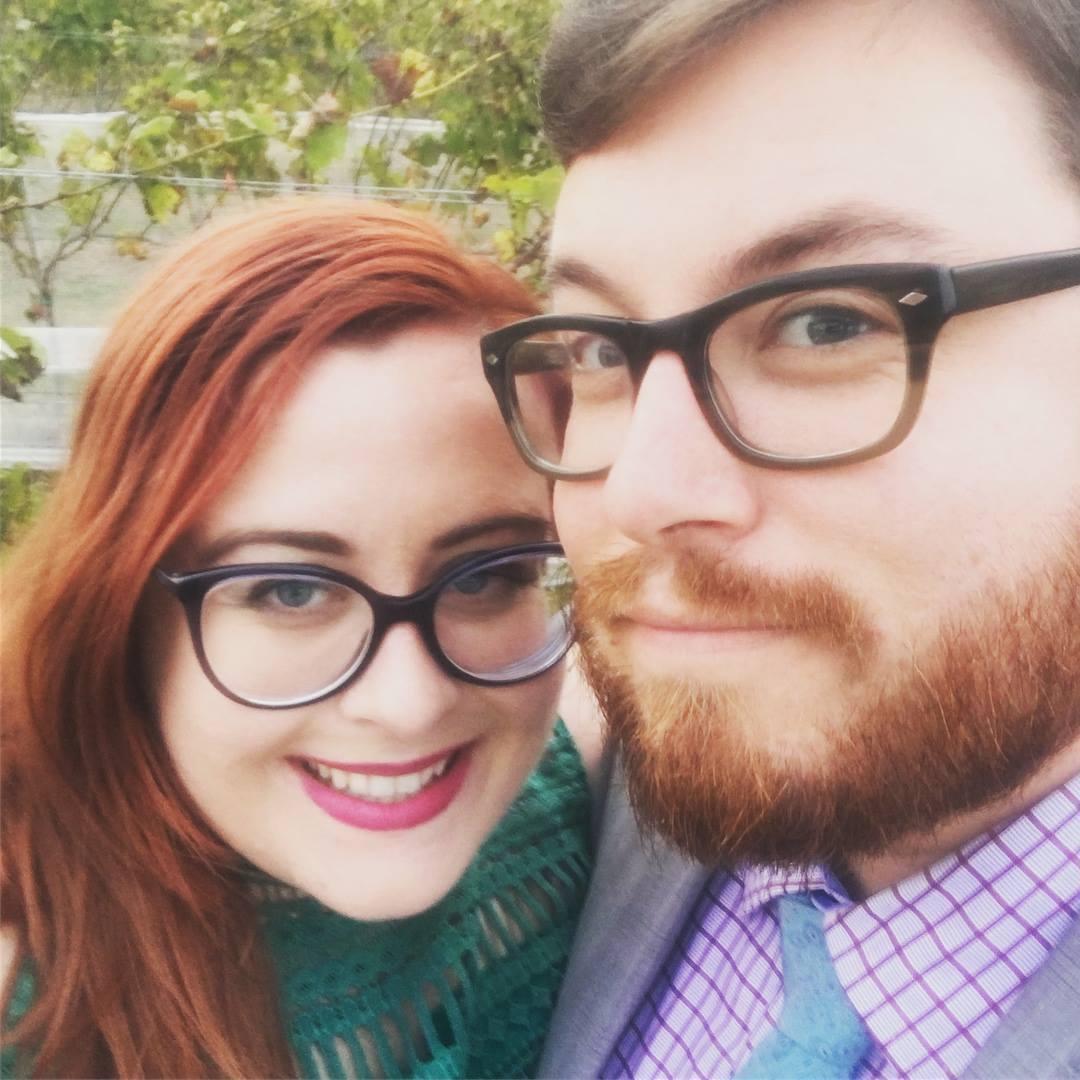A selfie we took at Liz's BFF Jenna's wedding reception - October 2017