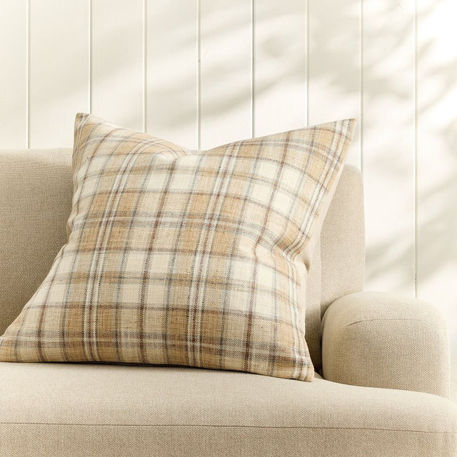 Cedrick Plaid Pillow Cover, Neutral Multi, 22"