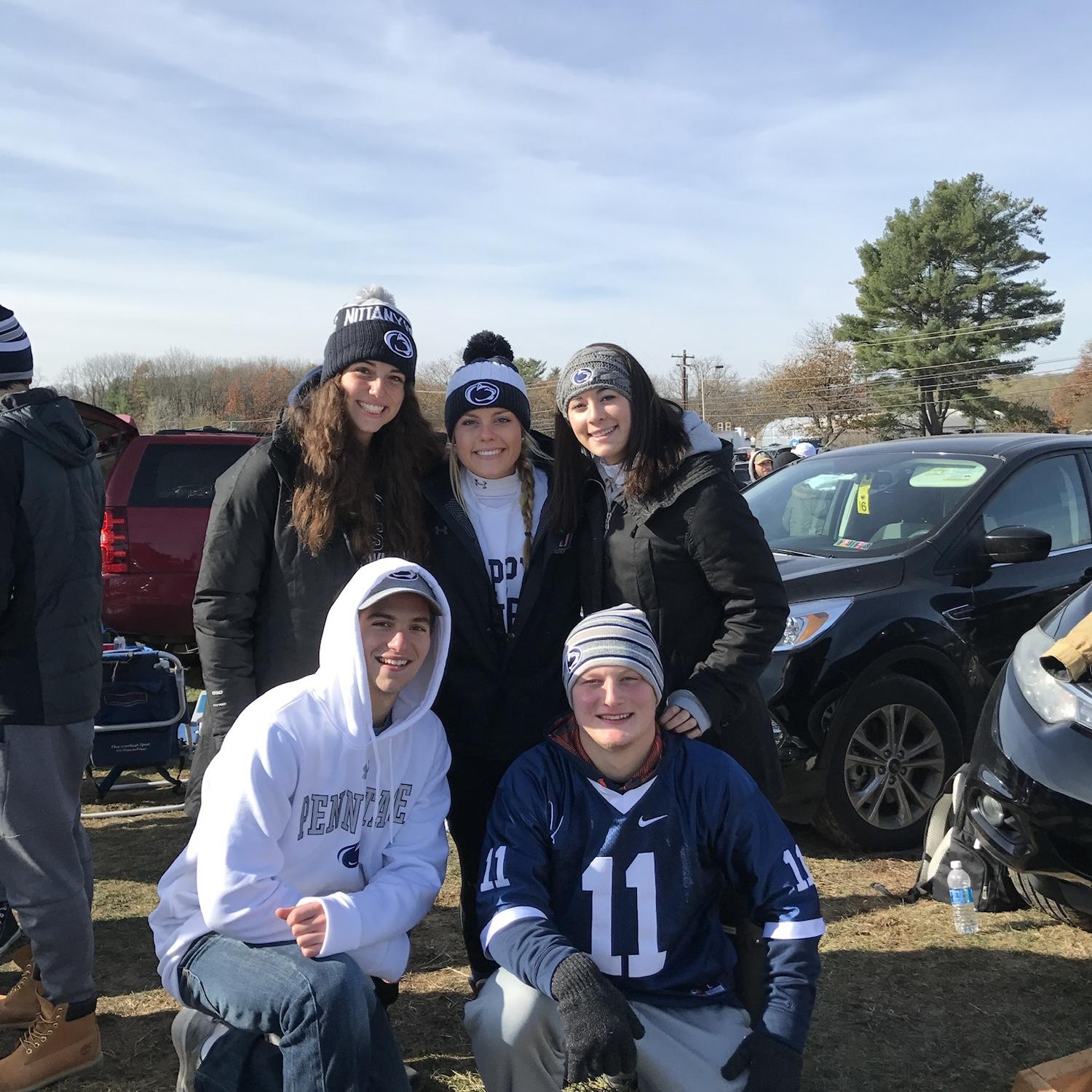 Football games with friends together freshman year!