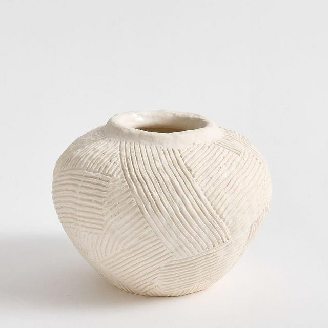 Earthenware Textured Vase Small