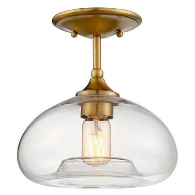 Ceiling Lights Semi-Flush Mount Natural Brass - Aurora Lighting