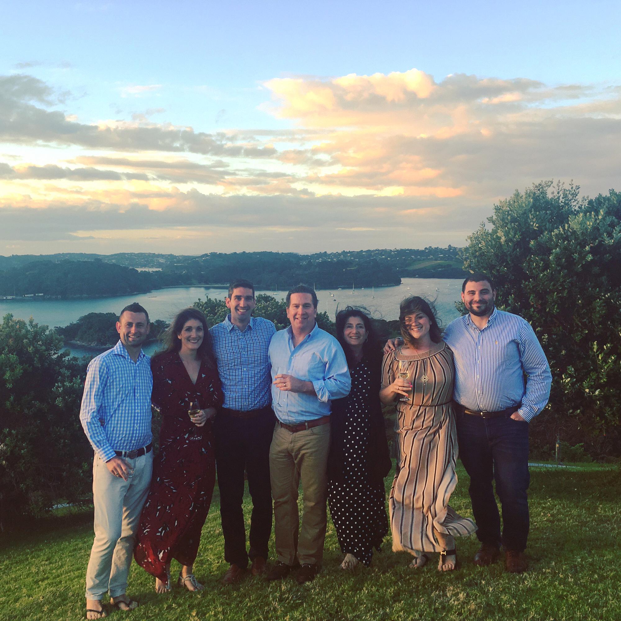 Waiheke Island with Sam's family on New Year's Eve